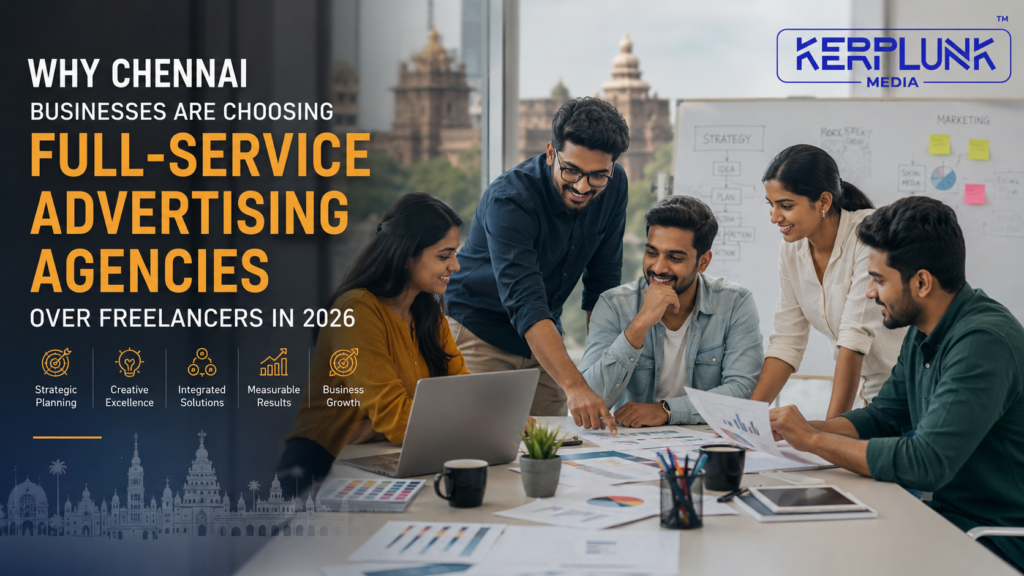 Why Chennai businesses choose a full-service advertising agency in Chennai over freelancers for branding and business growth in 2026.